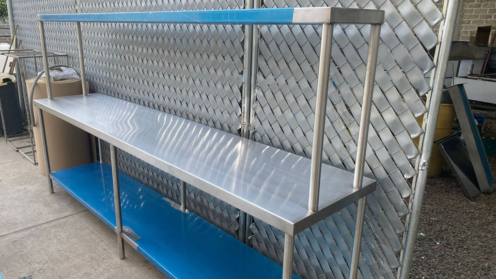 MESA CON REPISA 300X60