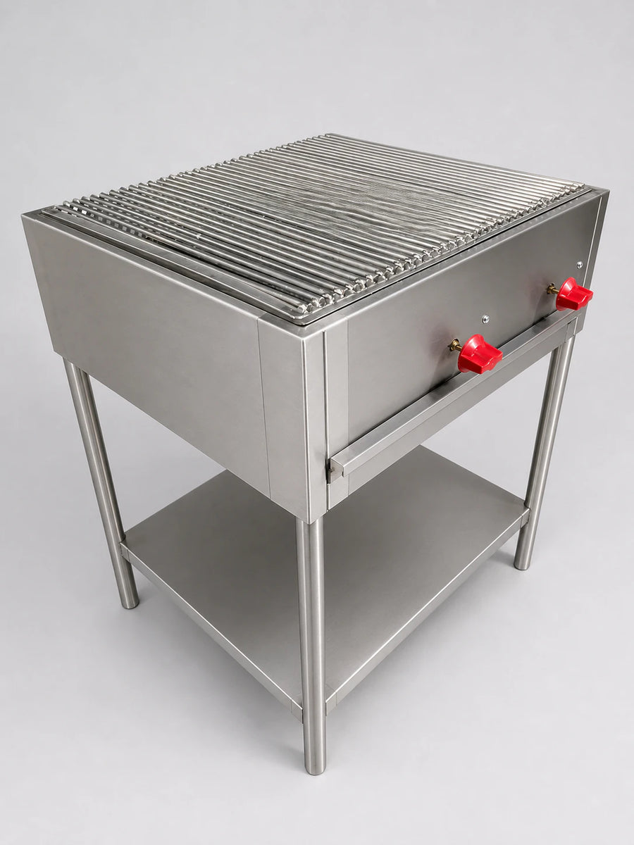 Asador de Carbón Inoxidable 100x60
