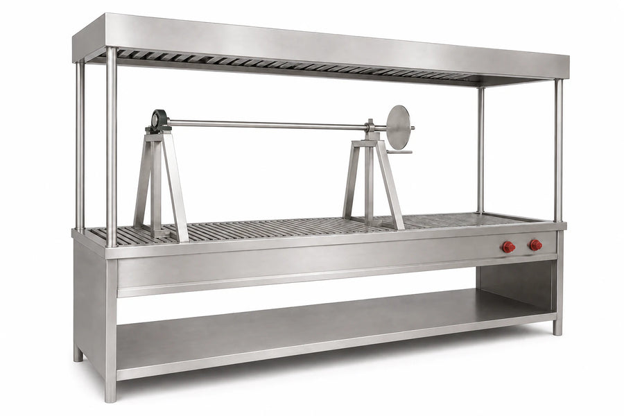 Asador Parrilla con Campana Superior 210x70