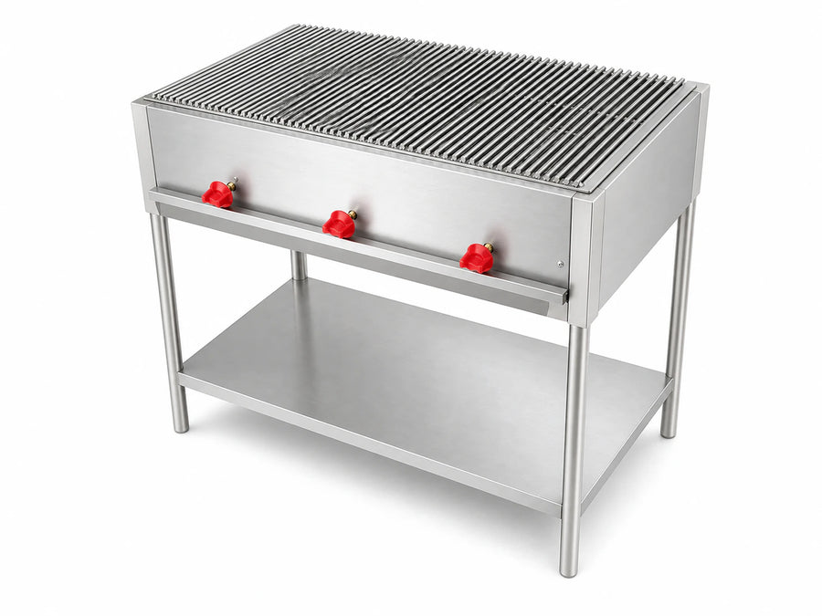 Asador Piedra Volcánica 3 Quemadores